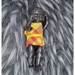Vintage Rare Black Bisque doll